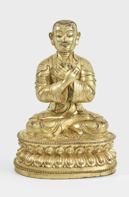 A gilt copper alloy figure of Drakpa Gyaltsen